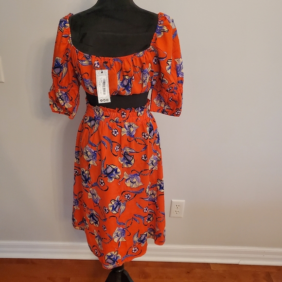 NWT Boohoo Petite Floral Peasant Top & Skirt Set - Picture 5 of 6